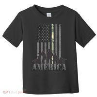 Military American Veteran Flag USA  Toddler T-Shirt thumb 0