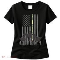 Military American Veteran Flag USA  Women's T-Shirt thumb 0