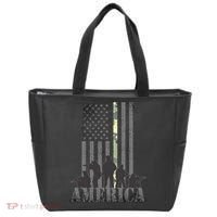 Military American Veteran Flag USA  Tote Bag thumb 0