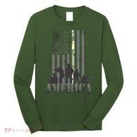 Military American Veteran Flag USA  Long Sleeve Shirt thumb 0
