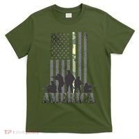 Military American Veteran Flag USA  T-Shirt thumb 0