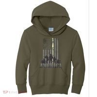 Military American Veteran Flag USA  Kids Hoodie thumb 0