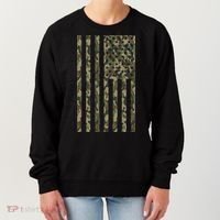 Military Camouflage USA American Flag Women's Sweatshirt thumb 0