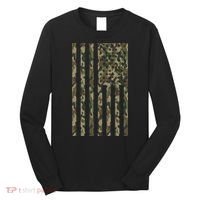 Military Camouflage USA American Flag Long Sleeve Shirt thumb 0