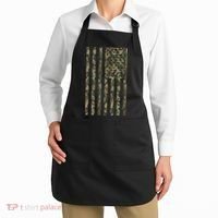 Military Camouflage USA American Flag Apron thumb 2
