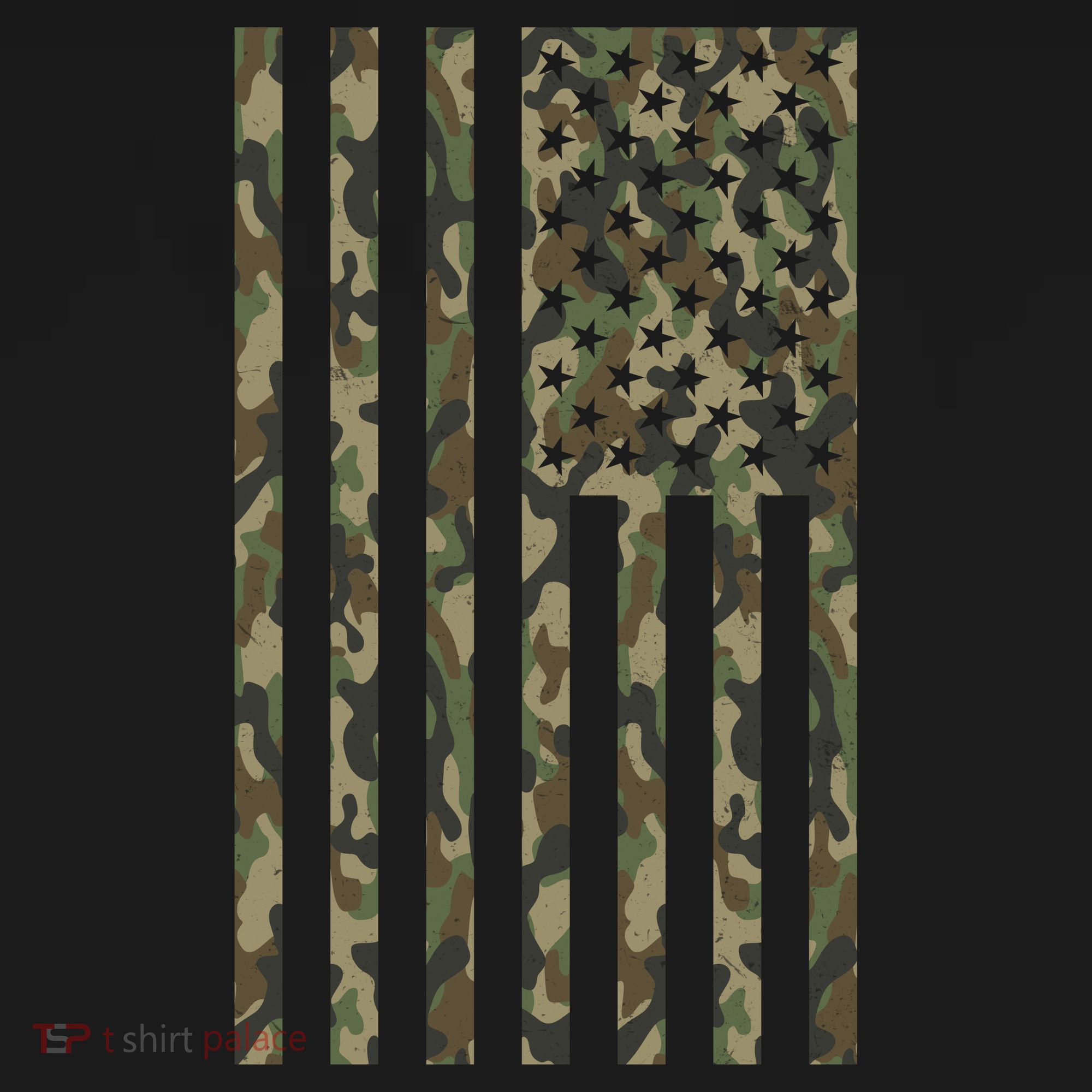 Military Camouflage USA American Flag Women's Hoodie
