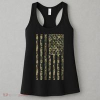 Military Camouflage USA American Flag Women's Tank Top thumb 3