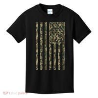 Military Camouflage USA American Flag Kids T-Shirt thumb 0