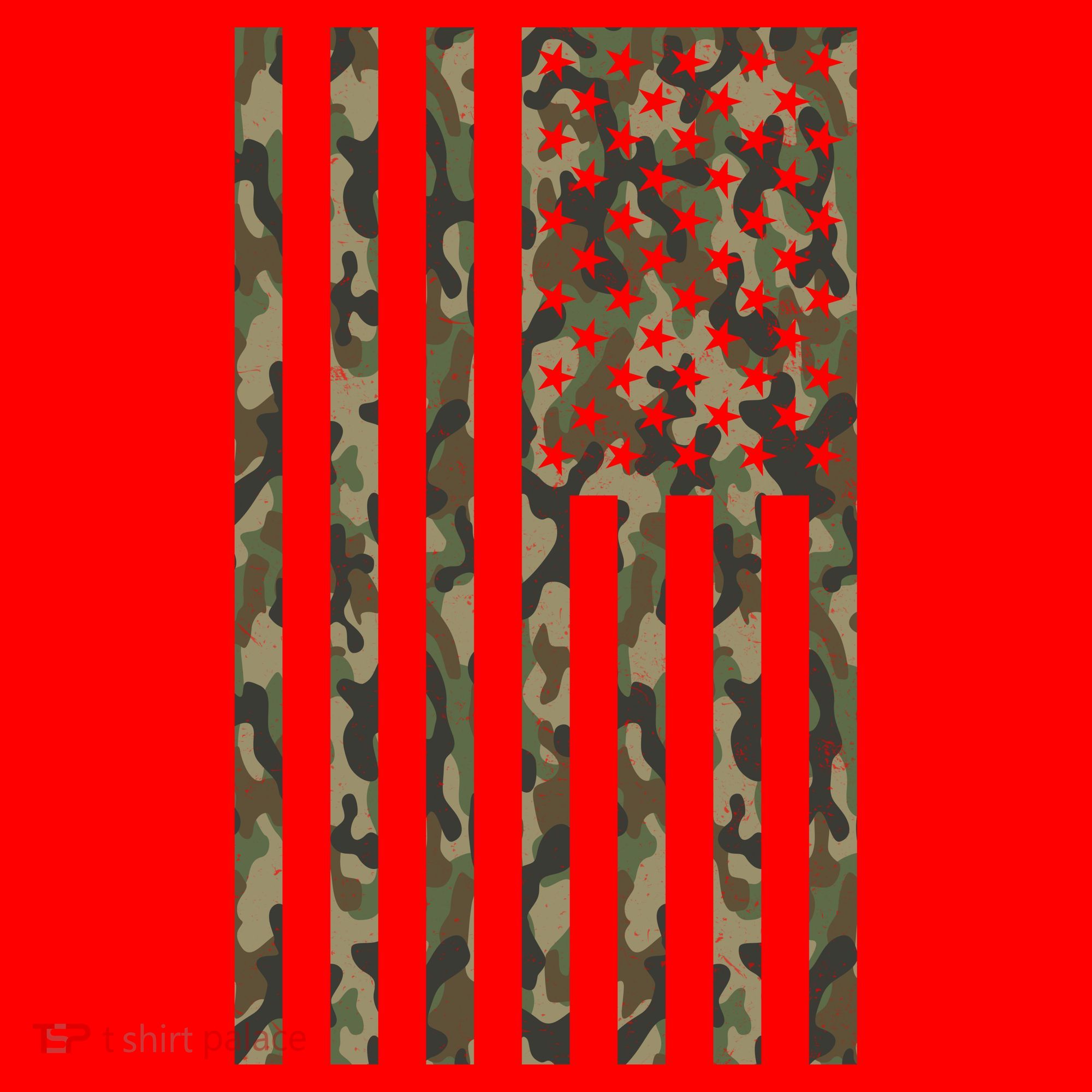 Military Camouflage USA American Flag Santa Hat