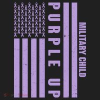 Military Child Purple UP US American Flag Women's Sweatshirt thumb 2