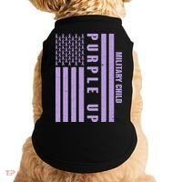 Military Child Purple UP US American Flag Doggie Tank thumb 0