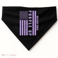 Military Child Purple UP US American Flag USA-Made Doggie Bandana thumb 0