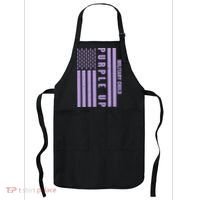 Military Child Purple UP US American Flag Apron thumb 0