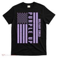 Military Child Purple UP US American Flag T-Shirt thumb 0