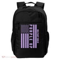 Military Child Purple UP US American Flag Backpack thumb 0