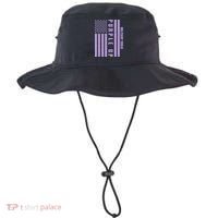 Military Child Purple UP US American Flag Bucket Hat thumb 0