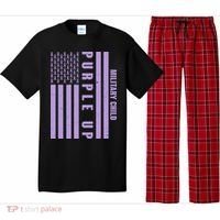 Military Child Purple UP US American Flag Pajama Set thumb 0