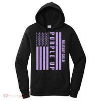 Military Child Purple UP US American Flag Women's Hoodie thumb 0