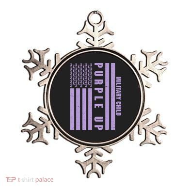 Military Child Purple UP US American Flag Ornament