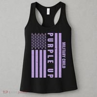 Military Child Purple UP US American Flag Women's Tank Top thumb 3