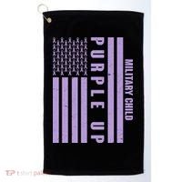 Military Child Purple UP US American Flag Golf Towel thumb 0