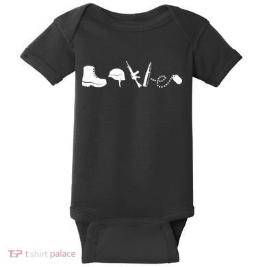 Military Love Baby Bodysuit