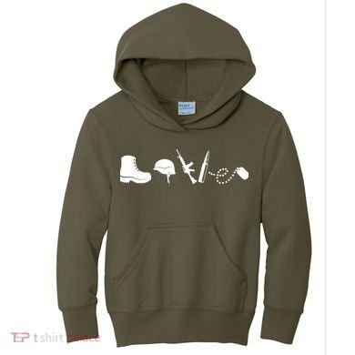 Military Love Kids Hoodie