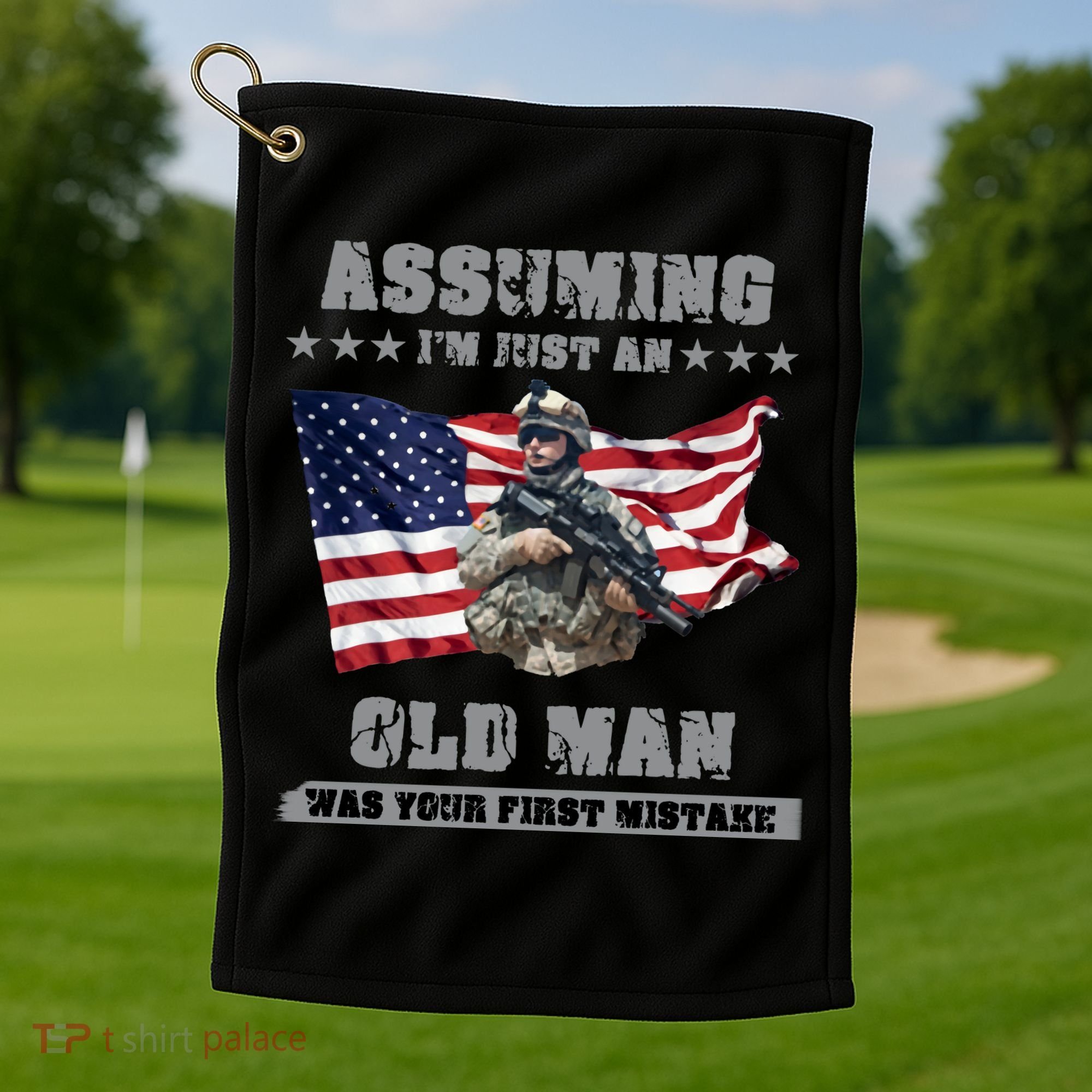Military man shit Golf Towel