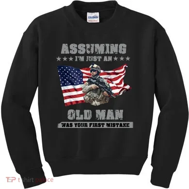 Military man shit Kids Sweatshirt