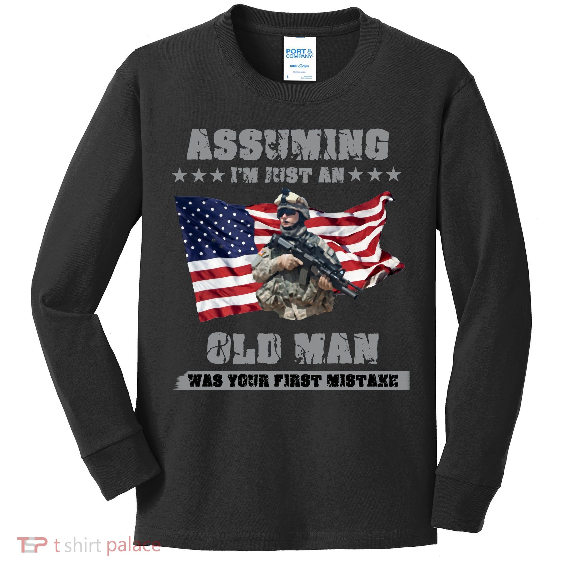 Military man shit Kids Long Sleeve Shirt