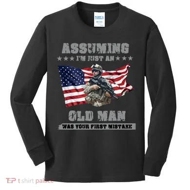 Military man shit Kids Long Sleeve Shirt