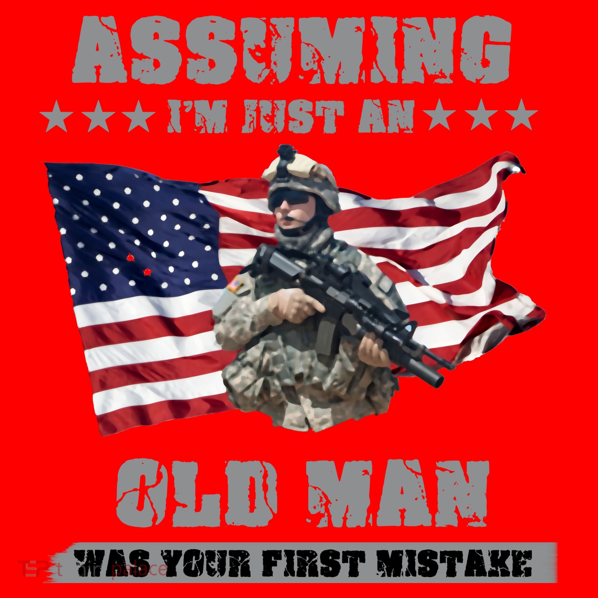 Military man shit Santa Hat