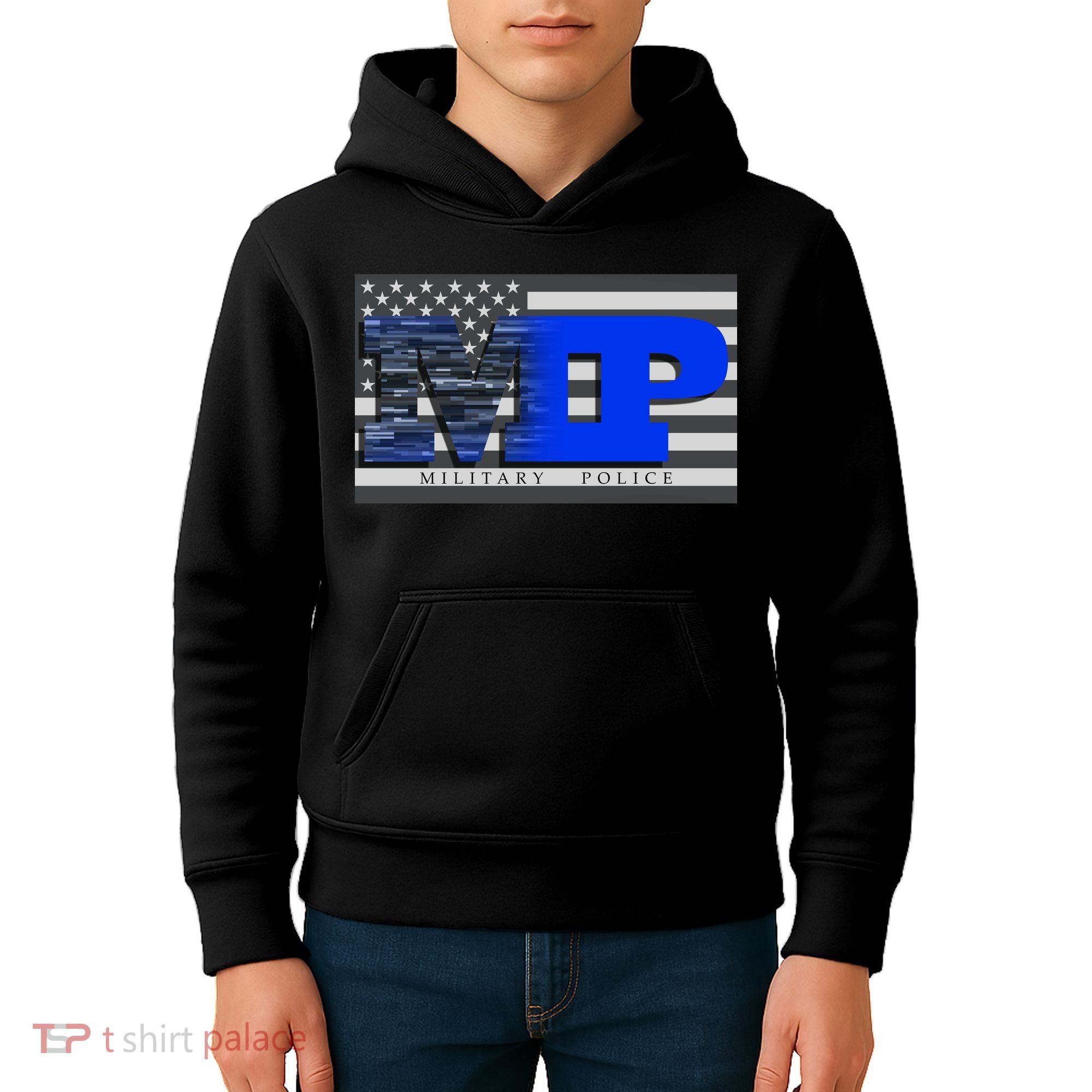 Military Police MP Flag Kids Hoodie