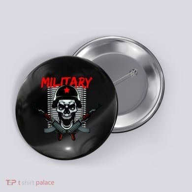 Military Skeleton Button