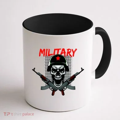 Military Skeleton Coffee Mug back