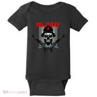 Military Skeleton Baby Bodysuit thumb 0