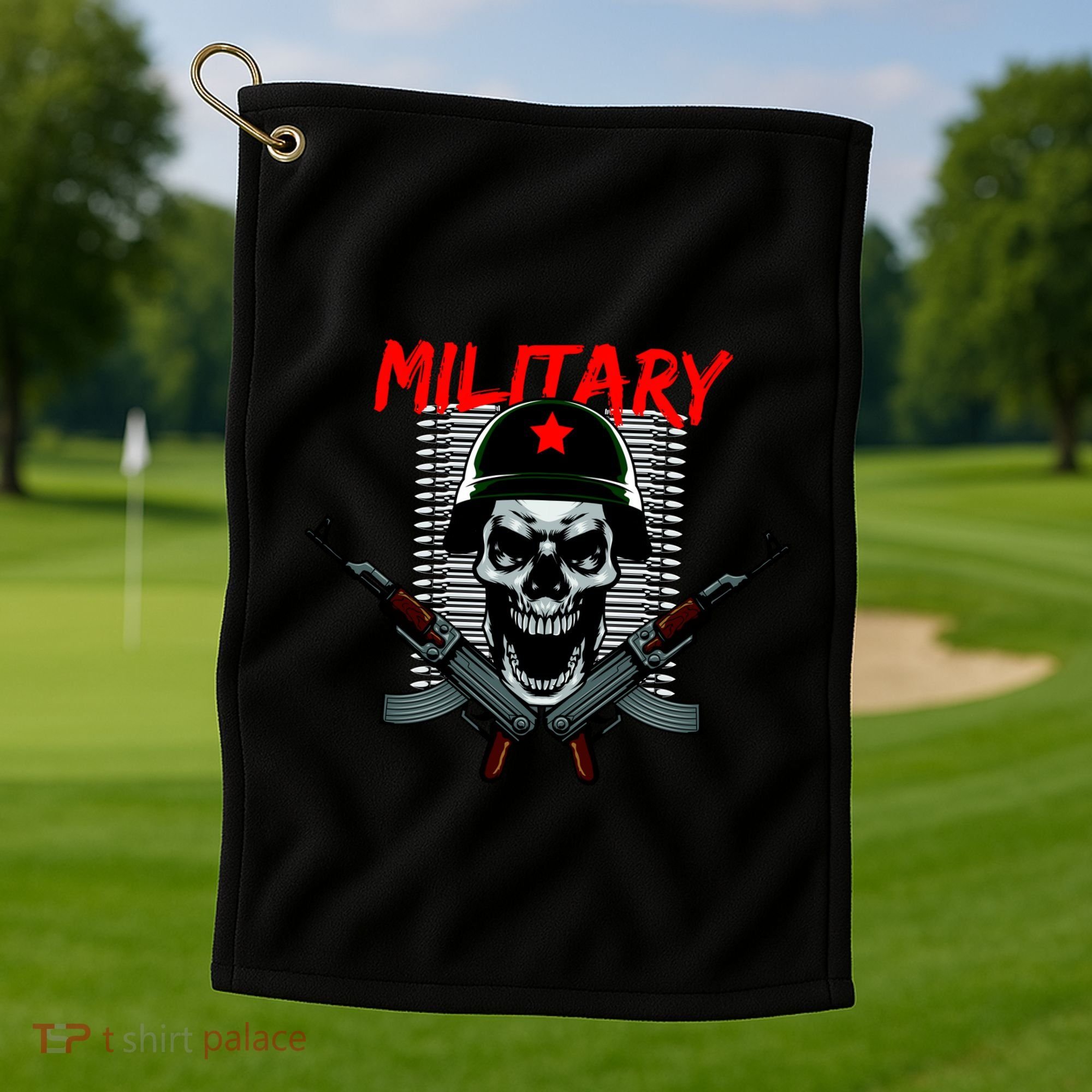 Military Skeleton Golf Towel