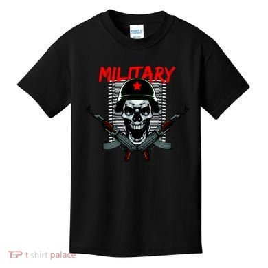 Military Skeleton Kids T-Shirt