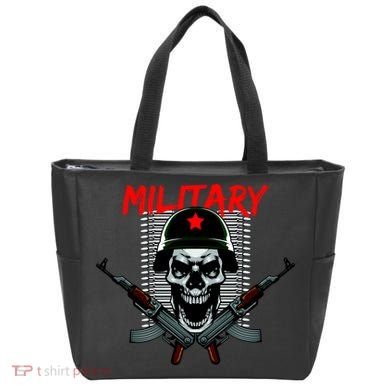 Military Skeleton Tote Bag