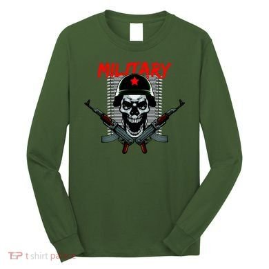 Military Skeleton Long Sleeve Shirt