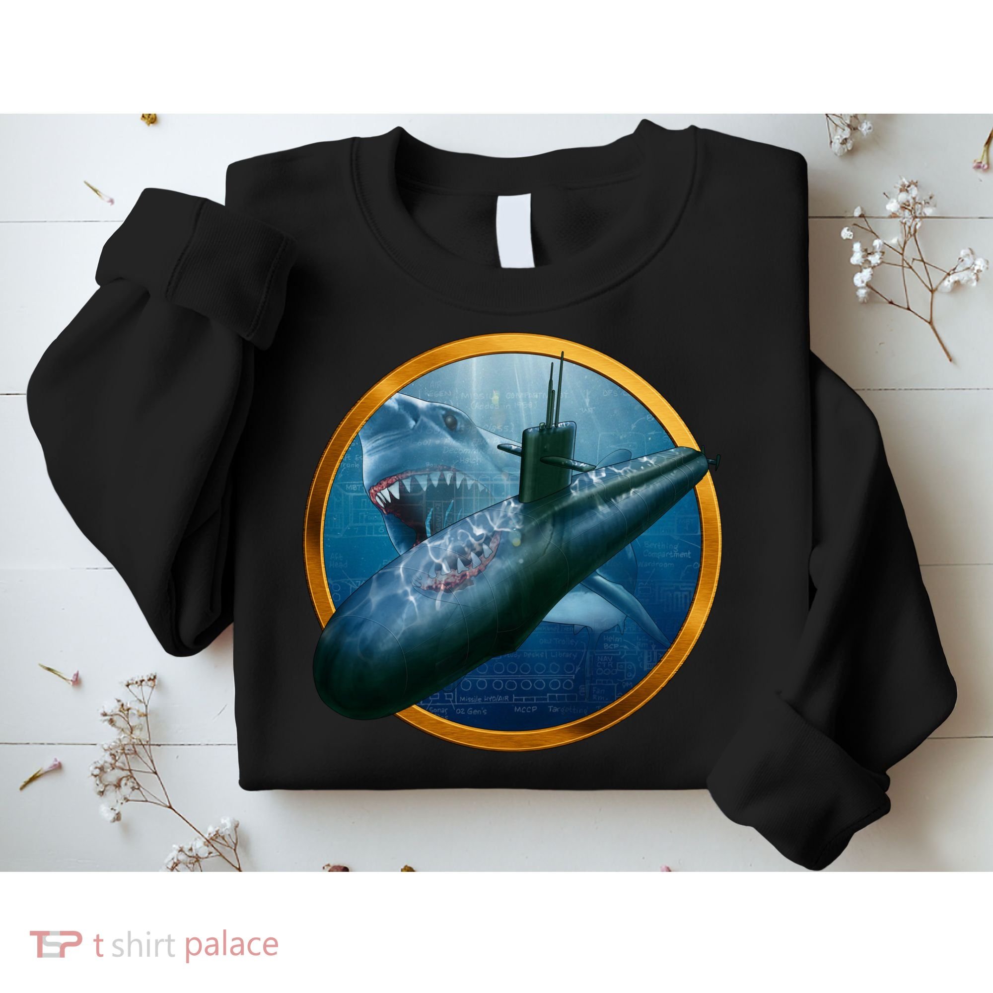 Military Submarine Shark Sweatshirt