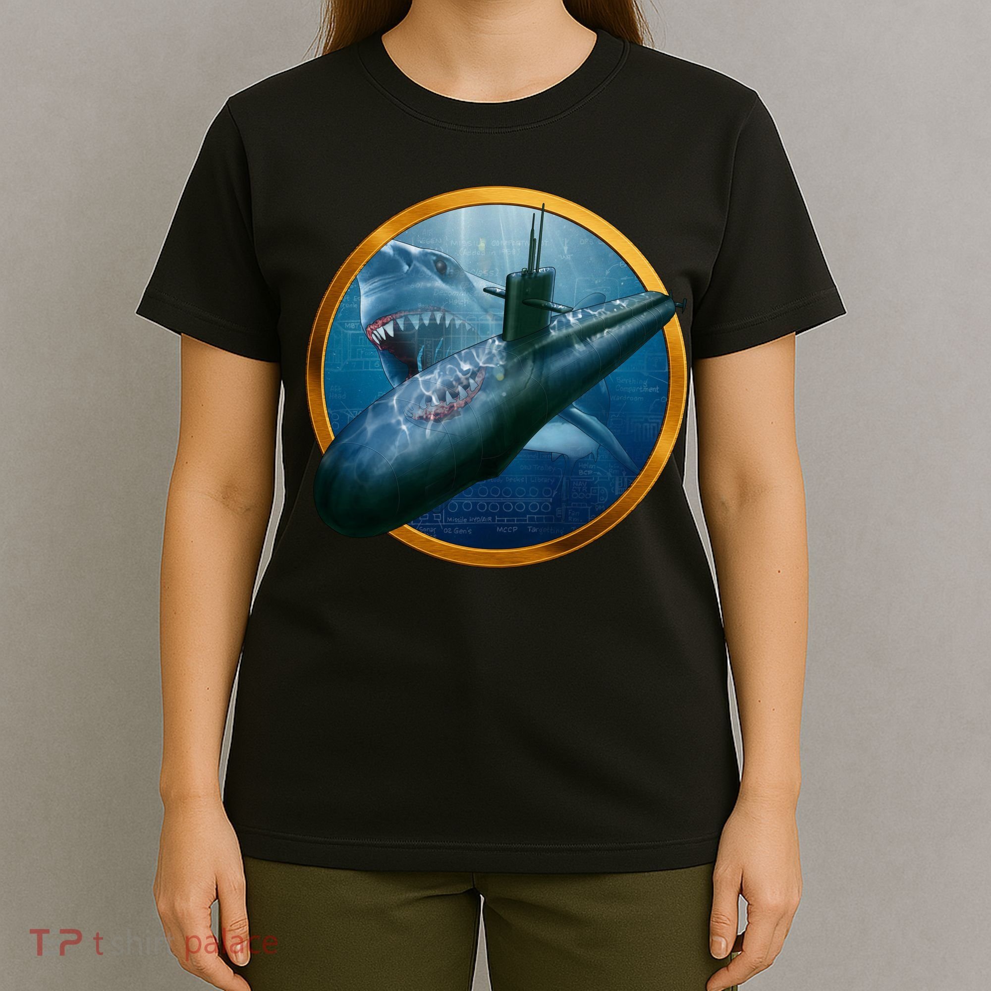 Military Submarine Shark T-Shirt