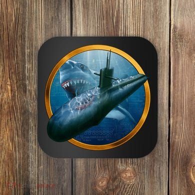Military Submarine Shark Coaster