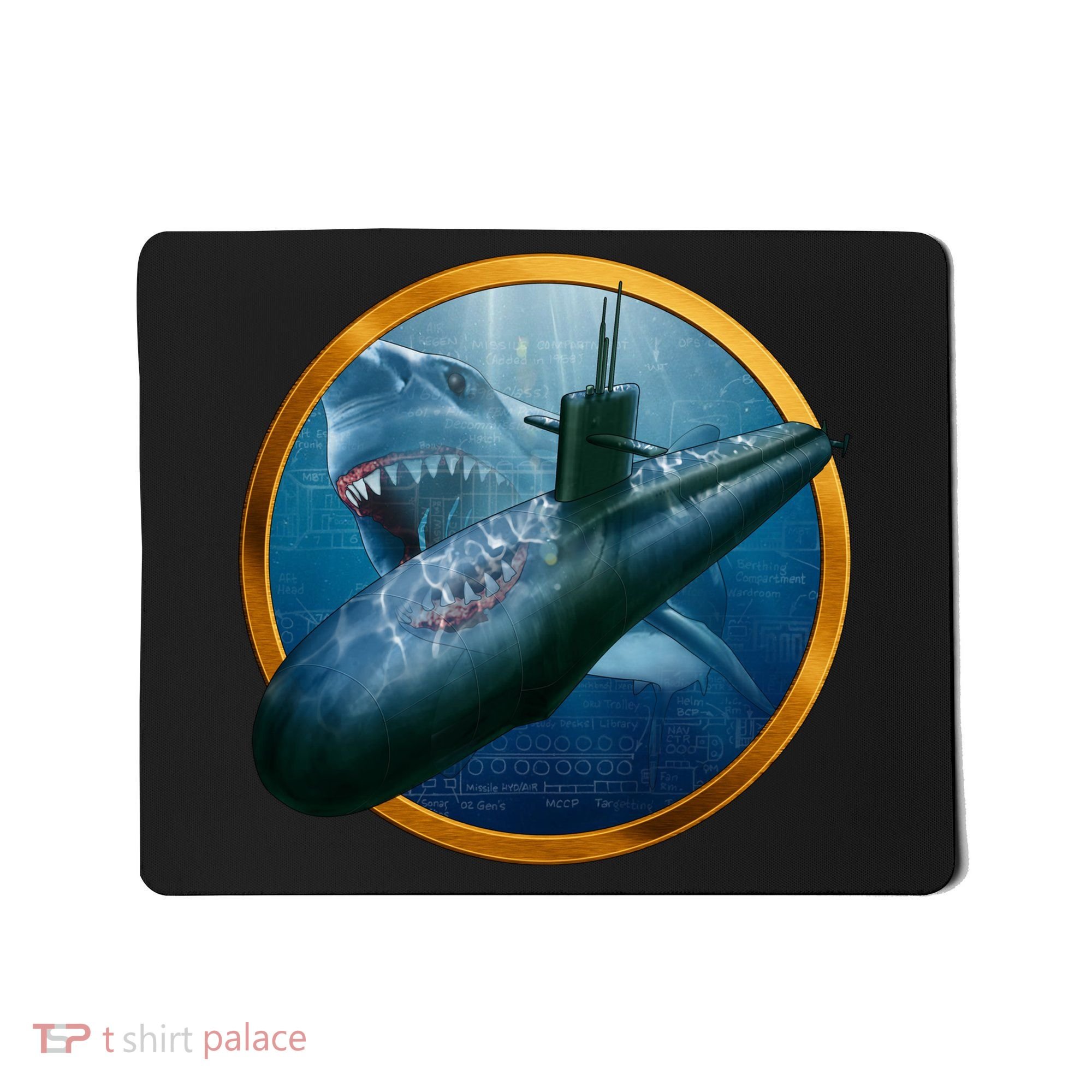 Military Submarine Shark Mousepad