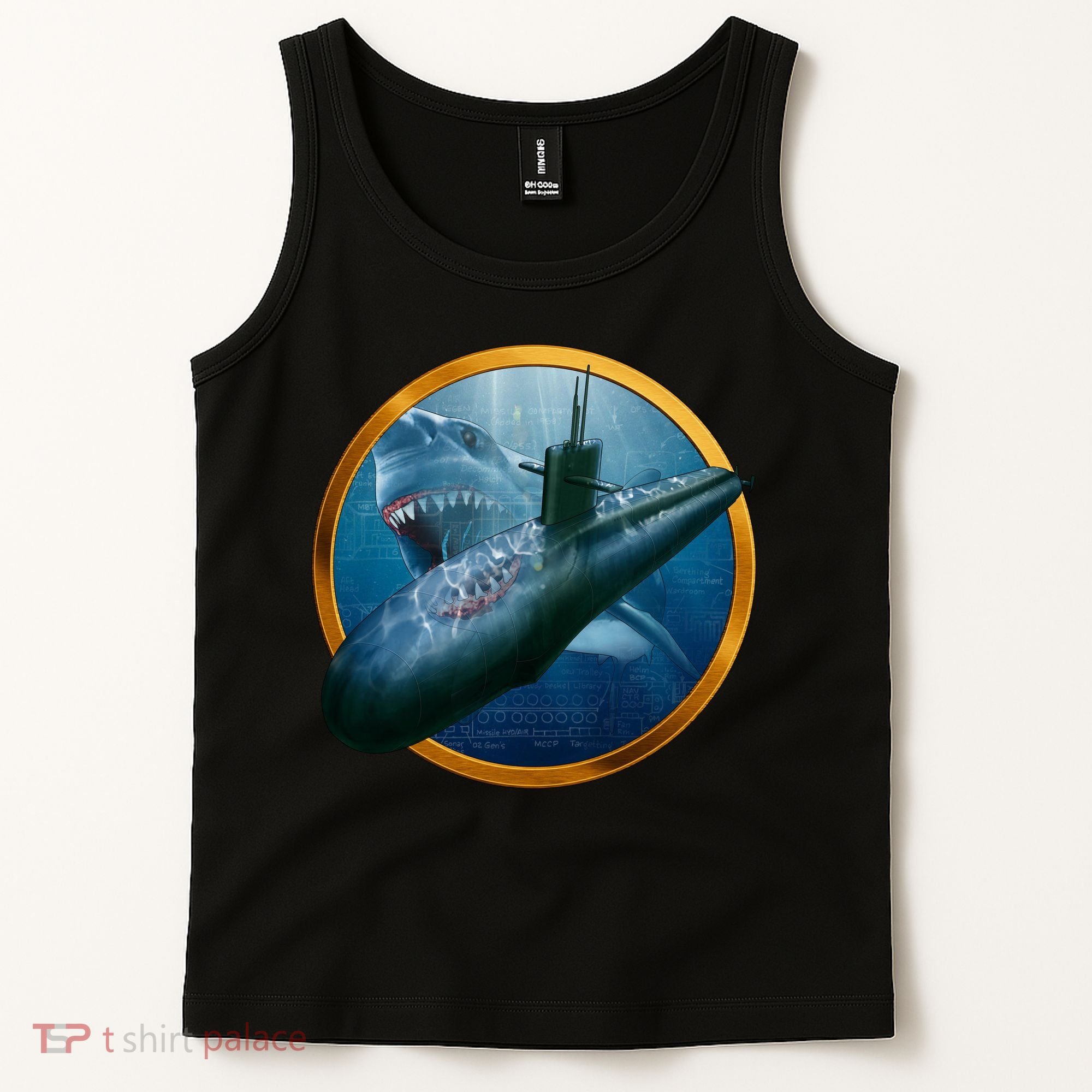 Military Submarine Shark Tank Top