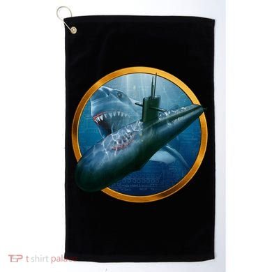 Military Submarine Shark Golf Towel
