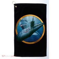 Military Submarine Shark Golf Towel thumb 0