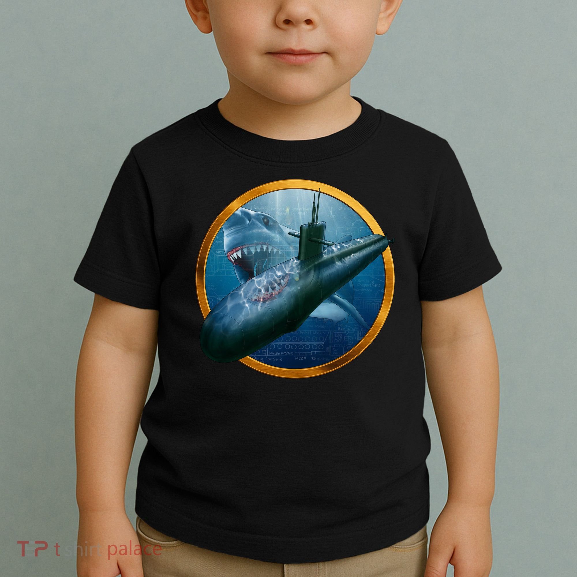 Military Submarine Shark Toddler T-Shirt
