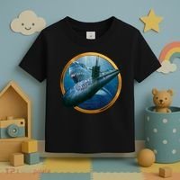 Military Submarine Shark Toddler T-Shirt thumb 3