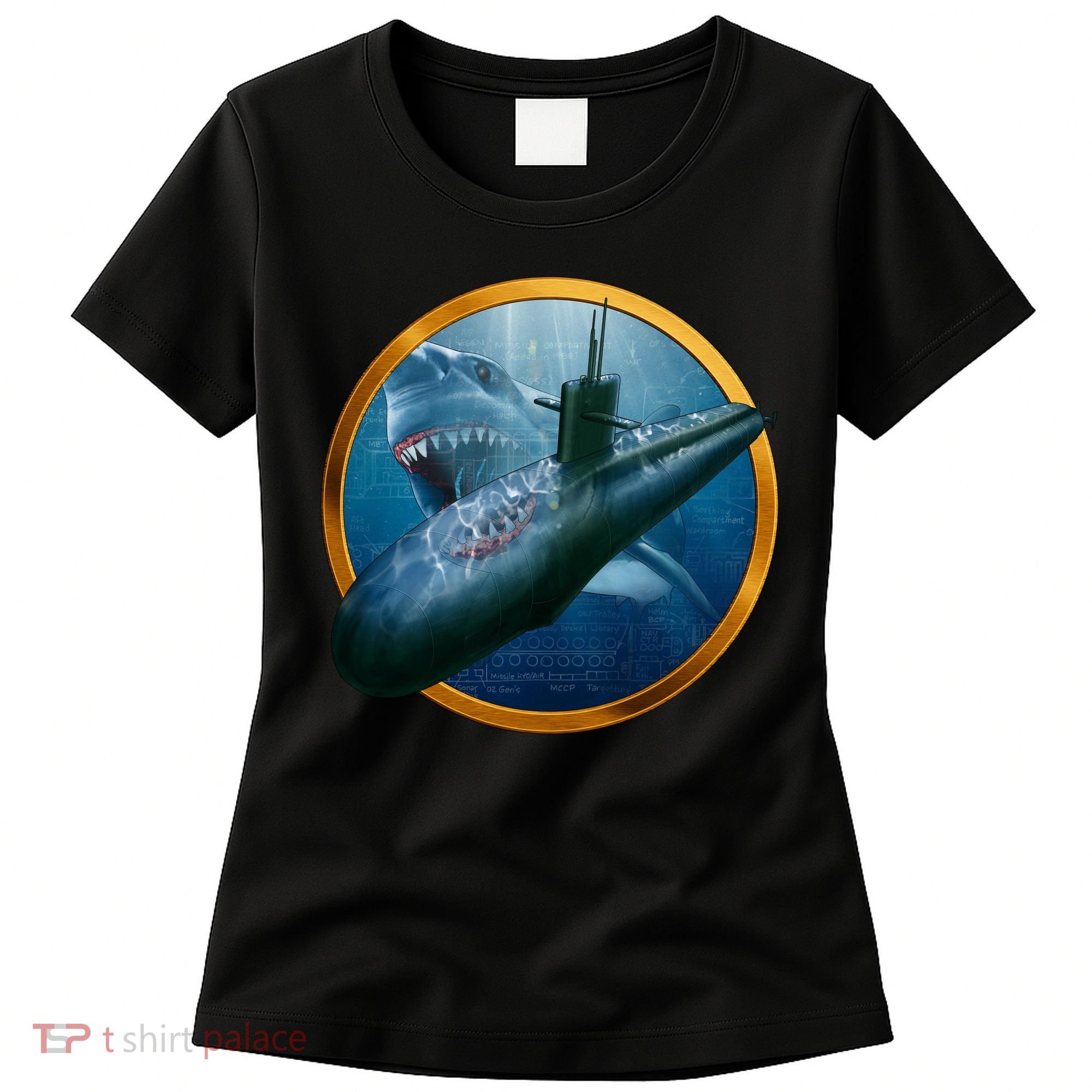 Military Submarine Shark Women's T-Shirt